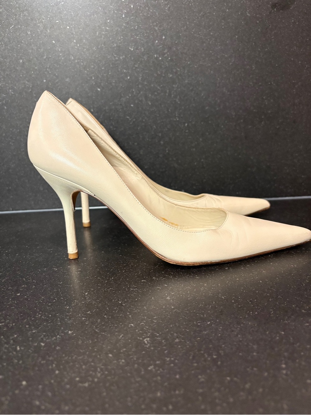 Zara Pointed-Toe Pumps in Light Beige